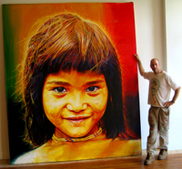 Bennett acrylic portrait